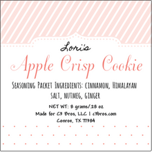 Load image into Gallery viewer, Apple Crisp Cookie Seasoning Packet & Recipe Card