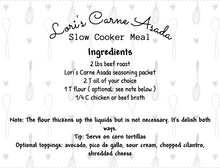 Load image into Gallery viewer, Carne Asada Seasoning Packet & Recipe Card