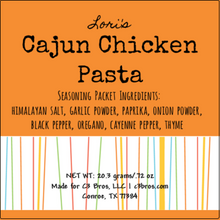 Load image into Gallery viewer, Cajun Chicken Pasta Seasoning Packet & Recipe Card