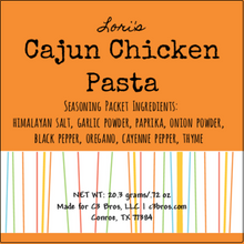 Load image into Gallery viewer, Cajun Chicken Pasta Seasoning Packet &amp; Recipe Card