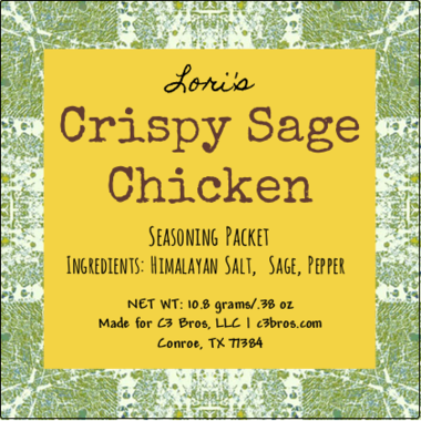 Crispy Sage Chicken Seasoning Packet & Recipe Card