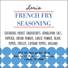 Load image into Gallery viewer, French Fry Seasoning Packet & Recipe Card