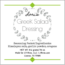 Load image into Gallery viewer, Greek Salad Dressing Seasoning Packet & Recipe Card