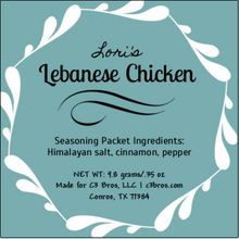 Load image into Gallery viewer, Lebanese Chicken Seasoning Packet & Recipe Card