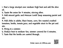 Load image into Gallery viewer, Mexican Lentil Soup Seasoning Packet & Recipe Card