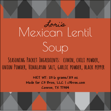 Load image into Gallery viewer, Mexican Lentil Soup Seasoning Packet & Recipe Card