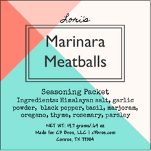 Load image into Gallery viewer, Marinara Meatballs Seasoning Packet & Recipe Card