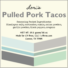 Load image into Gallery viewer, Pulled Pork Taco Seasoning Packet & Recipe Card