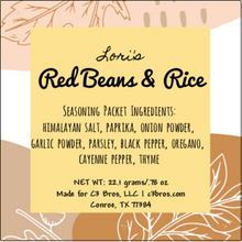 Load image into Gallery viewer, Red Beans and Rice Seasoning Packet &amp; Recipe Card
