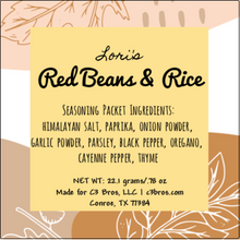 Load image into Gallery viewer, Red Beans and Rice Seasoning Packet & Recipe Card