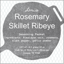 Load image into Gallery viewer, Rosemary Skillet Ribeye Seasoning Packet &amp; Recipe Card