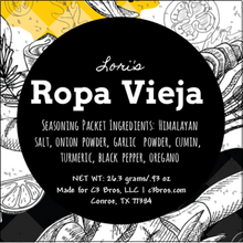 Load image into Gallery viewer, Ropa Vieja Seasoning Packet & Recipe Card