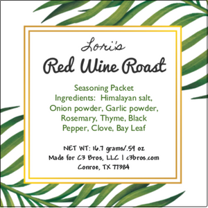 Red Wine Roast Seasoning Packet & Recipe Card