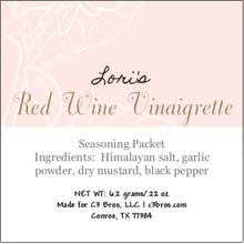 Load image into Gallery viewer, Red Wine Vinaigrette Seasoning Packet & Recipe Card