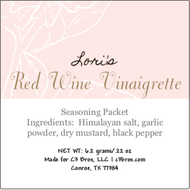 Red Wine Vinaigrette Seasoning Packet & Recipe Card