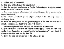 Load image into Gallery viewer, Stuffed Poblano Peppers Seasoning Packet &amp; Recipe Card