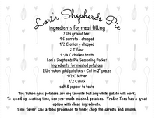 Load image into Gallery viewer, Shepherd's Pie Seasoning Packet & Recipe Card