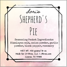Load image into Gallery viewer, Shepherd's Pie Seasoning Packet & Recipe Card