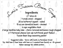 Load image into Gallery viewer, Tuscan Bean Soup Seasoning Packet & Recipe Card