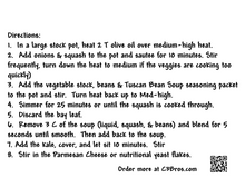 Load image into Gallery viewer, Tuscan Bean Soup Seasoning Packet & Recipe Card