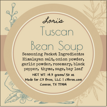 Load image into Gallery viewer, Tuscan Bean Soup Seasoning Packet & Recipe Card