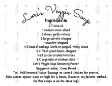 Load image into Gallery viewer, Veggie Soup Seasoning Packet & Recipe Card