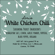 Load image into Gallery viewer, White Chicken Chili Seasoning Packet & Recipe Card