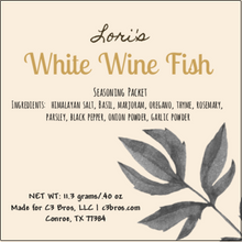 Load image into Gallery viewer, White Wine Fish Seasoning Packet &amp; Recipe Card