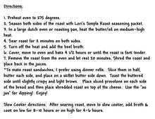 Load image into Gallery viewer, Simple Roast Seasoning Packet & Recipe Card