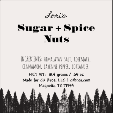 Sugar + Spice Nuts Seasoning Packet & Recipe Card