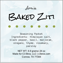 Load image into Gallery viewer, Baked Ziti Seasoning Packet &amp; Recipe Card