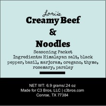 Load image into Gallery viewer, Creamy Beef &amp; Noodles Seasoning Packet &amp; Recipe Card
