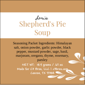 Shepherd's Pie Soup Seasoning Packet & Recipe Card