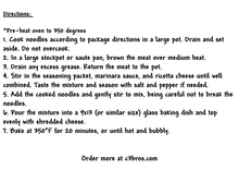 Load image into Gallery viewer, Baked Ziti Seasoning Packet &amp; Recipe Card