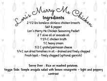 Load image into Gallery viewer, Marry Me Chicken Seasoning Packet &amp; Recipe Card