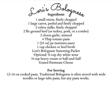Load image into Gallery viewer, Bolognese Seasoning Packet &amp; Recipe Card