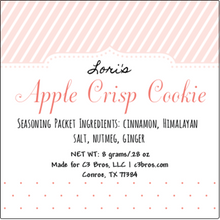 Load image into Gallery viewer, Apple Crisp Cookie Seasoning Packet &amp; Recipe Card