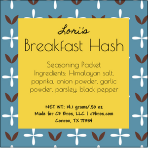 Breakfast Hash Seasoning Packet & Recipe Card