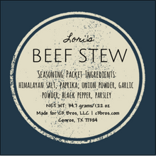 Load image into Gallery viewer, Beef Stew Seasoning Packet &amp; Recipe Card