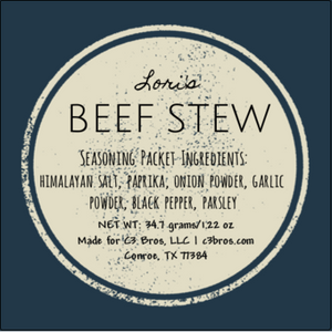 Beef Stew Seasoning Packet & Recipe Card