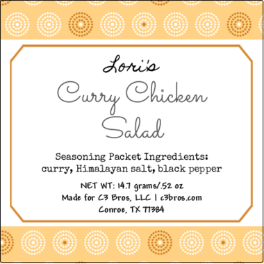 Curry Chicken Salad Seasoning Packet & Recipe Card