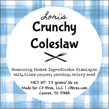 Crunchy Coleslaw Seasoning Packet & Recipe Card