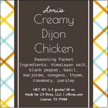 Load image into Gallery viewer, Creamy Dijon Chicken Seasoning Packet &amp; Recipe Card