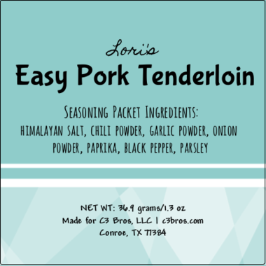 Easy Pork Tenderloin Seasoning Packet & Recipe Card