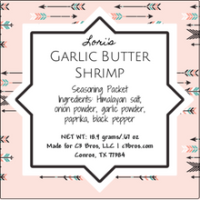 Load image into Gallery viewer, Garlic Butter Shrimp Seasoning Packet &amp; Recipe Card