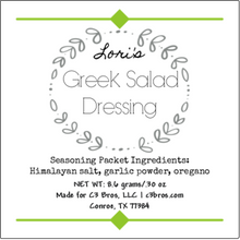 Load image into Gallery viewer, Greek Salad Dressing Seasoning Packet &amp; Recipe Card