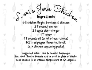 Jerk Chicken Seasoning Packet & Recipe Card