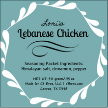 Load image into Gallery viewer, Lebanese Chicken Seasoning Packet &amp; Recipe Card