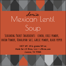 Load image into Gallery viewer, Mexican Lentil Soup Seasoning Packet &amp; Recipe Card