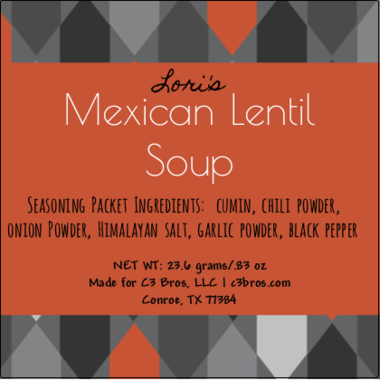 Mexican Lentil Soup Seasoning Packet & Recipe Card